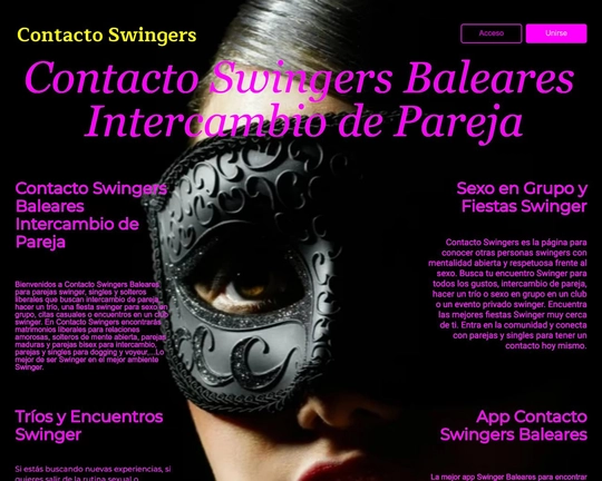 Contacto Swingers Baleares Intercambio de Pareja Logo